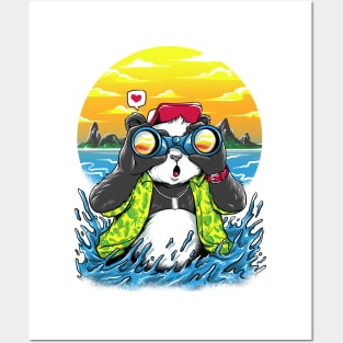 summer panda Posters and Art